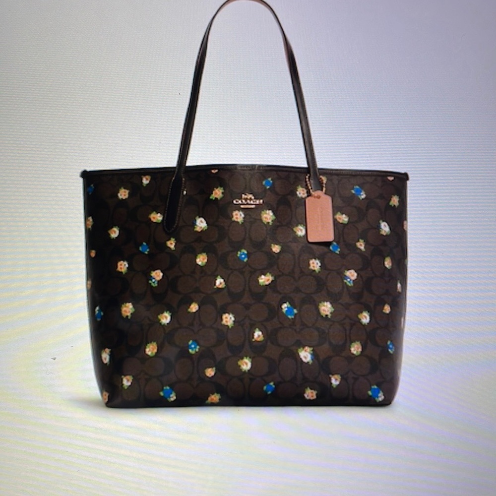 Coach City Tote in Mini Rose Print